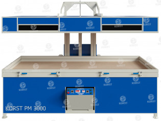 Термо-вакуумный пресс с вертикальным подъемом термомодуля Корст PM-3000 (SV-040, оцинкованный лист)