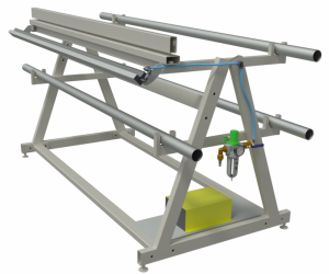 Стойка-раскатка для ПВХ пленки с антистатическим устройством