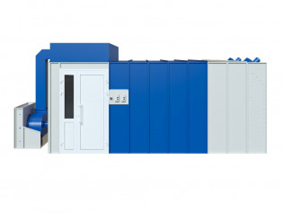 Покрасочная комната 3х5м сухой фильтрации с приточным пленумом и фильтром грубой очистки воздуха (ФГО)