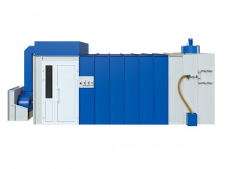 Покрасочная комната 4х6м с водяной завесой, приточным пленумом и фильтром грубой очистки воздуха (ФГО)