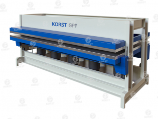 Горячий пневматический пресс Korst GPP-2515 для склеивания и облицовки заготовок